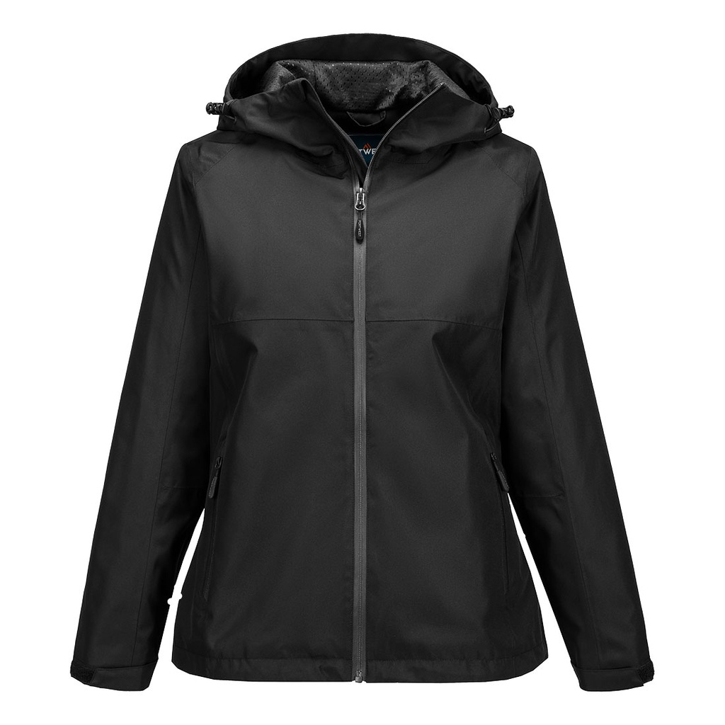 [S614BKRXS] Professional Women's Rain Jacket (XS, Black)