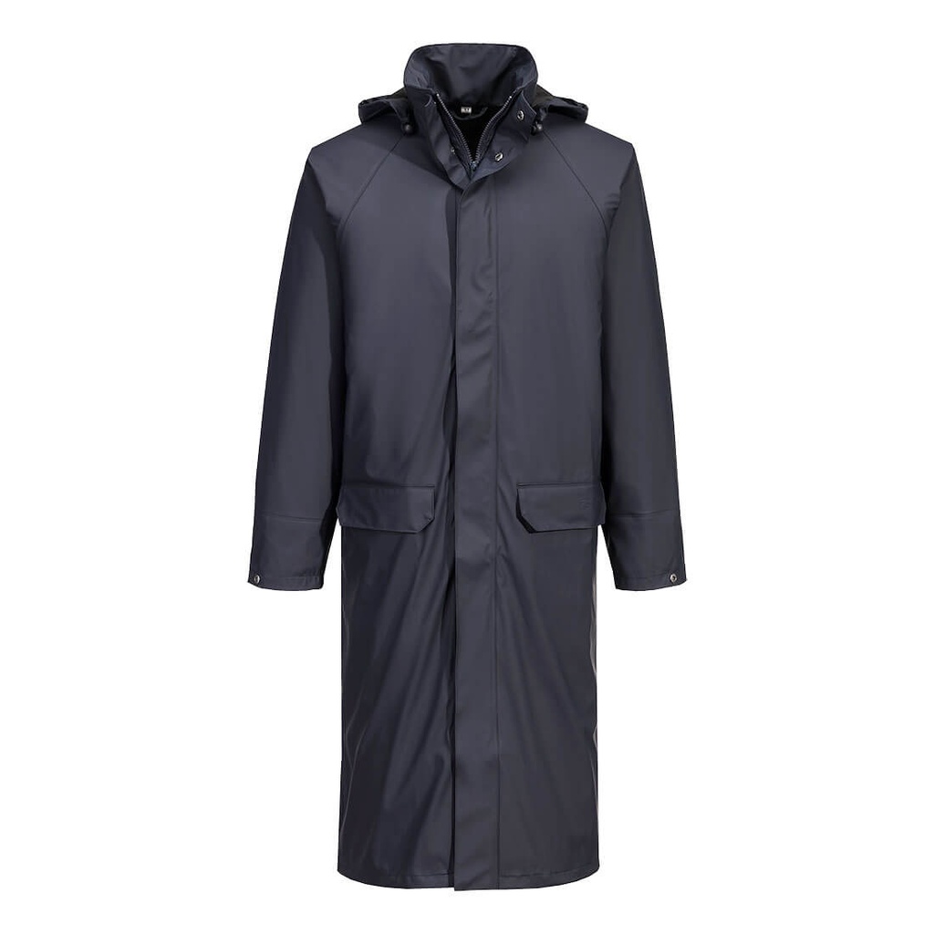 [S658NVRS] Flexatex Chem Long Coat (S, Navy)