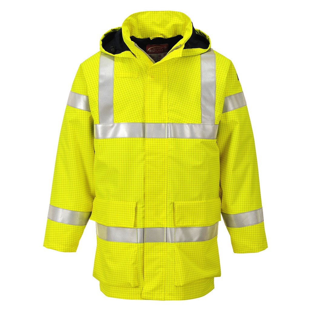 [S774YERS] Bizflame Rain Hi-Vis FR Jacket (S, Yellow)
