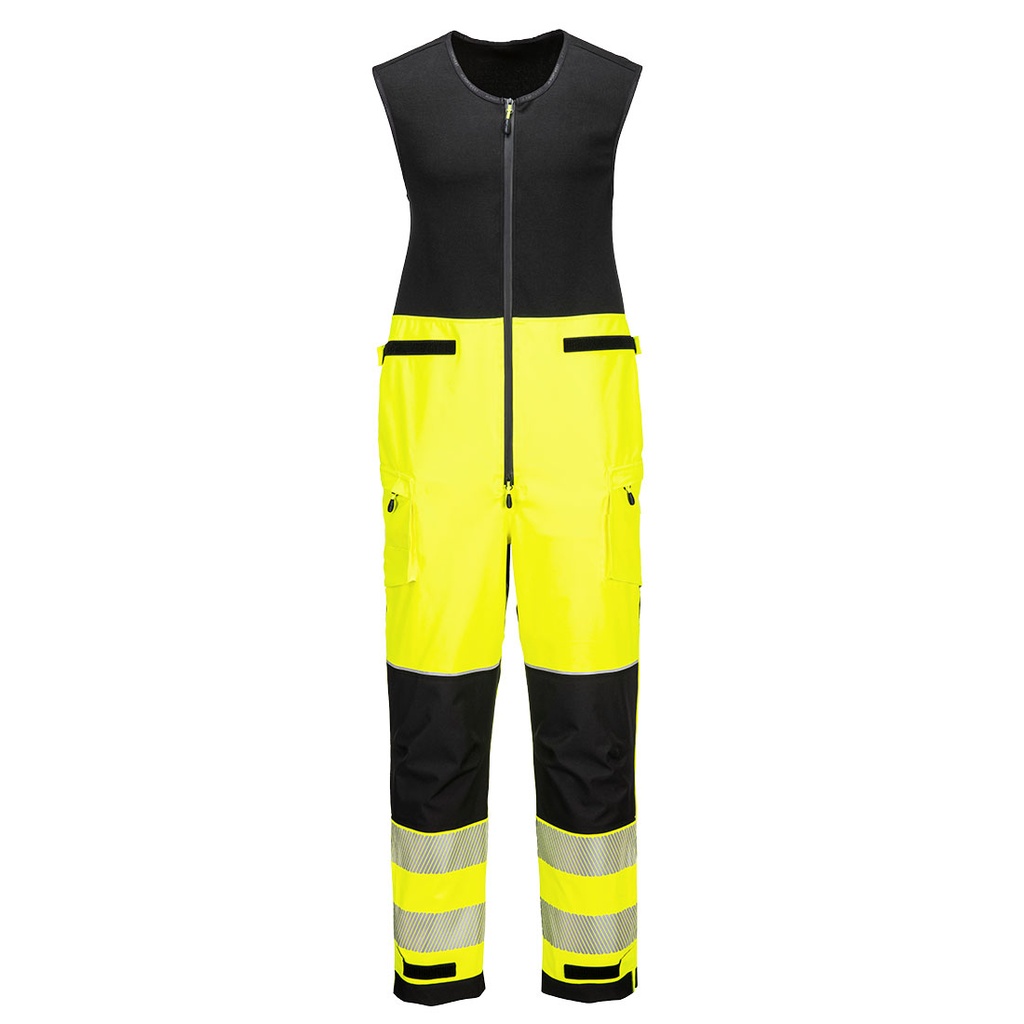 [T150YBRS] PW3 Hi-Vis Rain Salopettes (3L) (S, Yellow/Black)