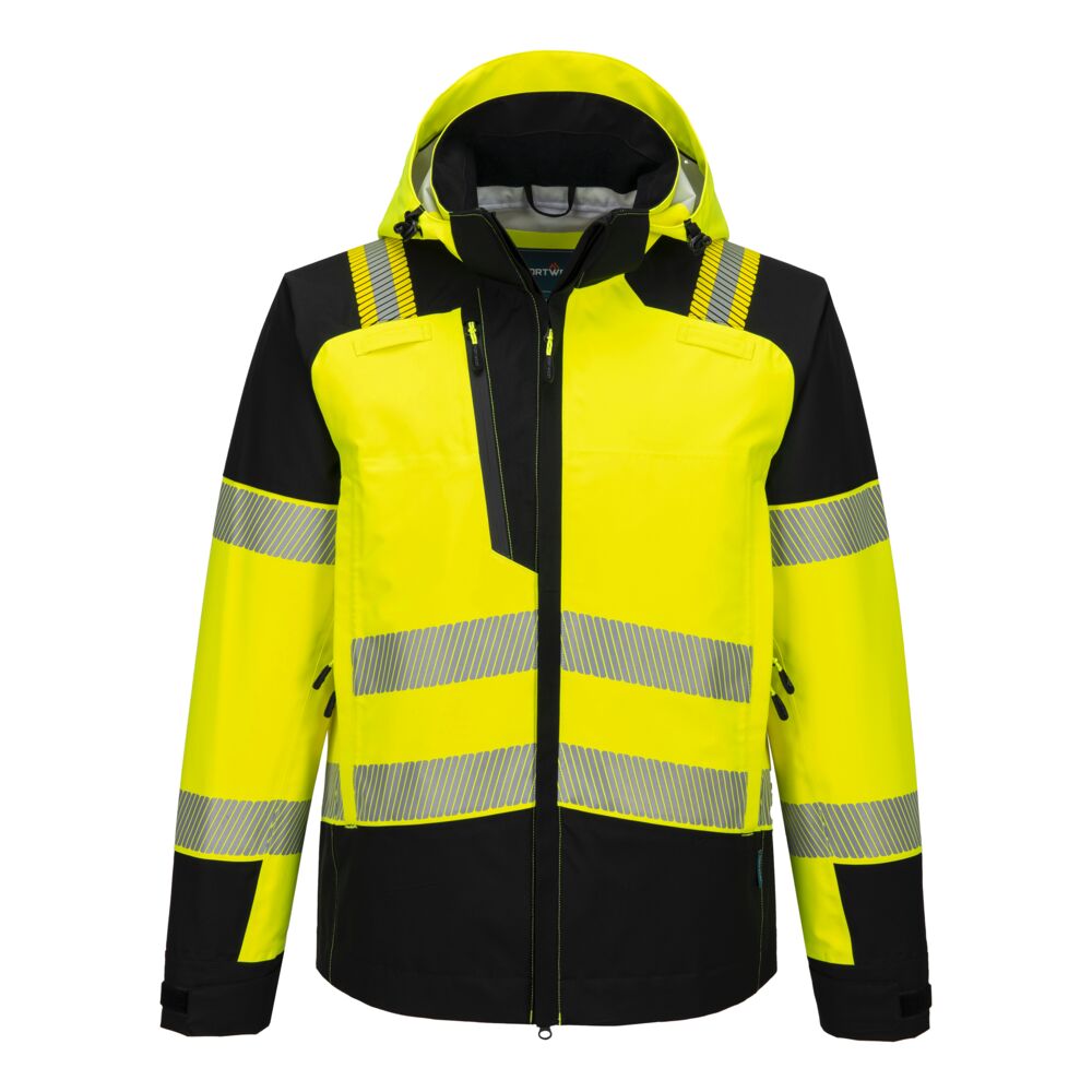 [T166YBRXS] PW3 Hi-Vis Rain Jacket (3L) (XS, Yellow/Black)