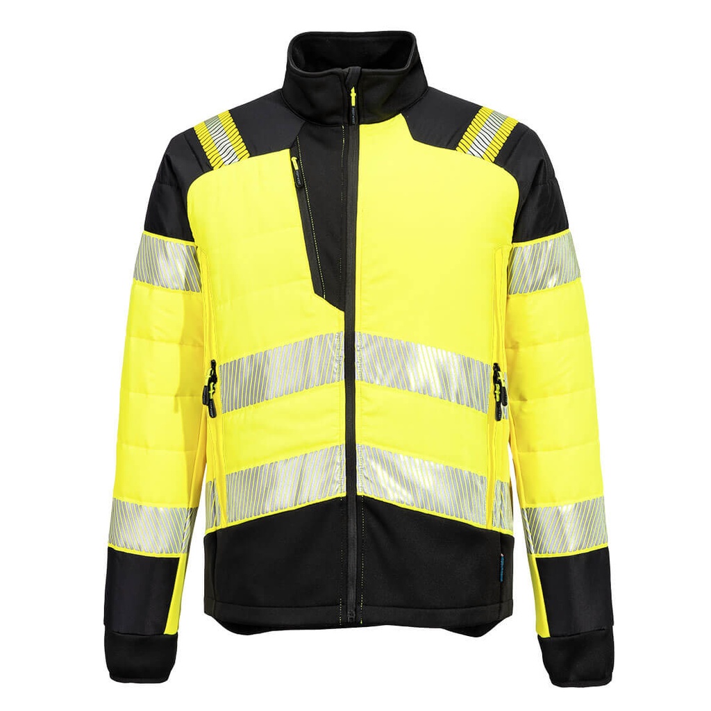 [T170YBRS] PW3 Hi-Vis Hybrid Baffle Jacket (S, Yellow/Black)