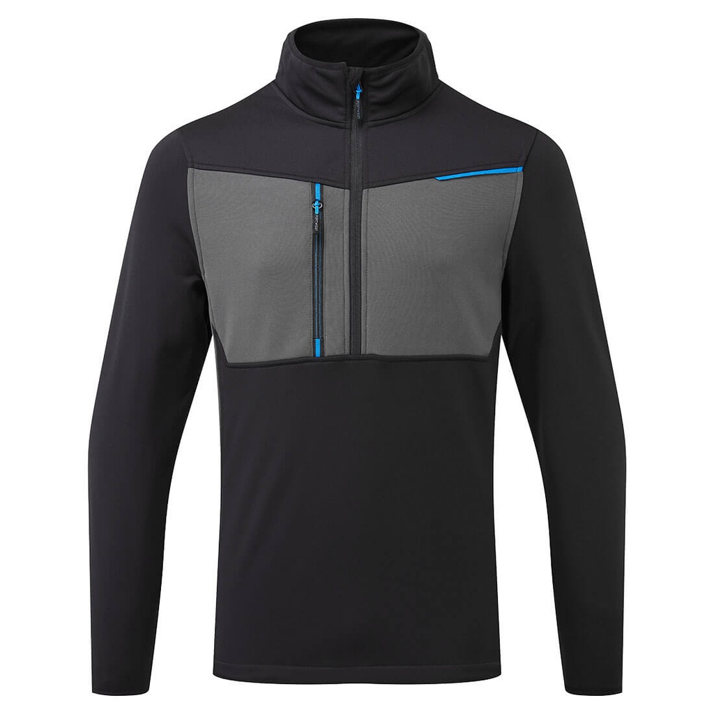 [T755BKRS] WX3 Half Zip Tech Fleece (S, Black)