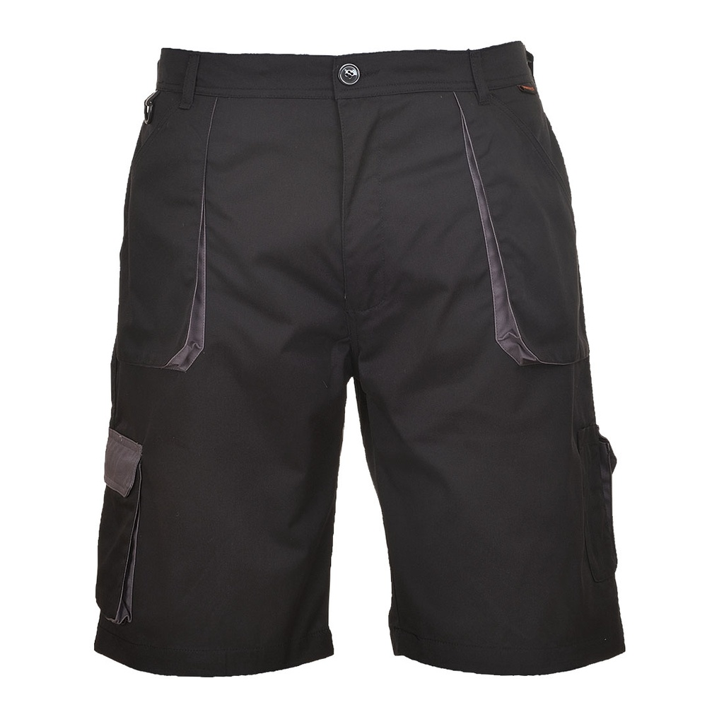 [TX14BKRXS] Portwest Texo Contrast Shorts (XS, Black)
