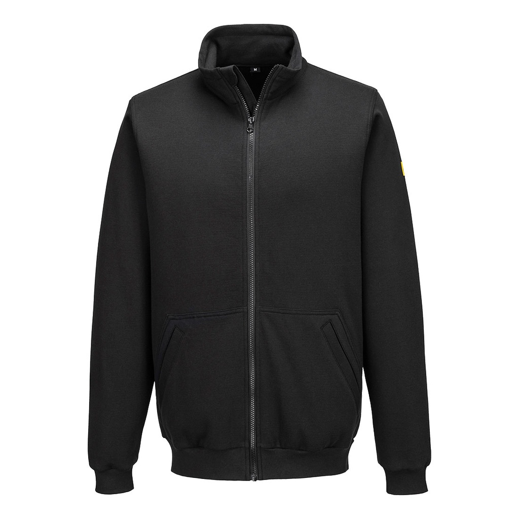 Anti-Static ESD Zip Sweatshirt (XS, Black)