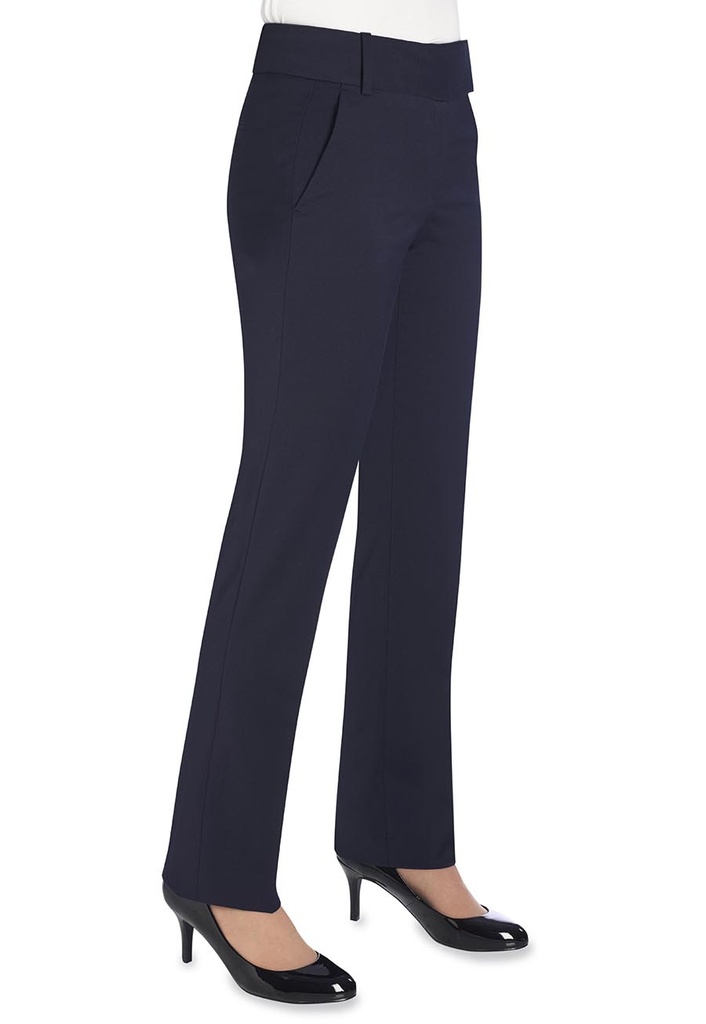 [2332ANavyCheck10] Brook Taverner Genoa Trouser (10, Navy Check)