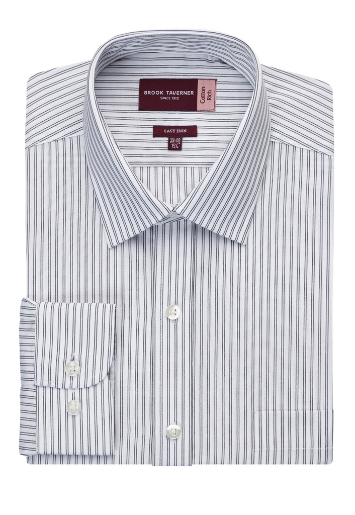 [7540CBlueWhiteStripe145] Brook Taverner Rufina Shirt (145, Blue/White Stripe)