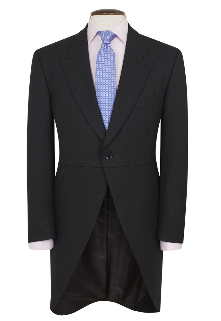 [5701ABlackhb36R] Brook Taverner Tailcoat (36 Regular)