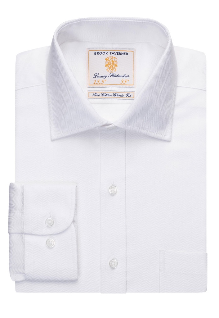 [7655ALWhiteHB145] Brook Taverner Altare Shirt (145, White H/B)