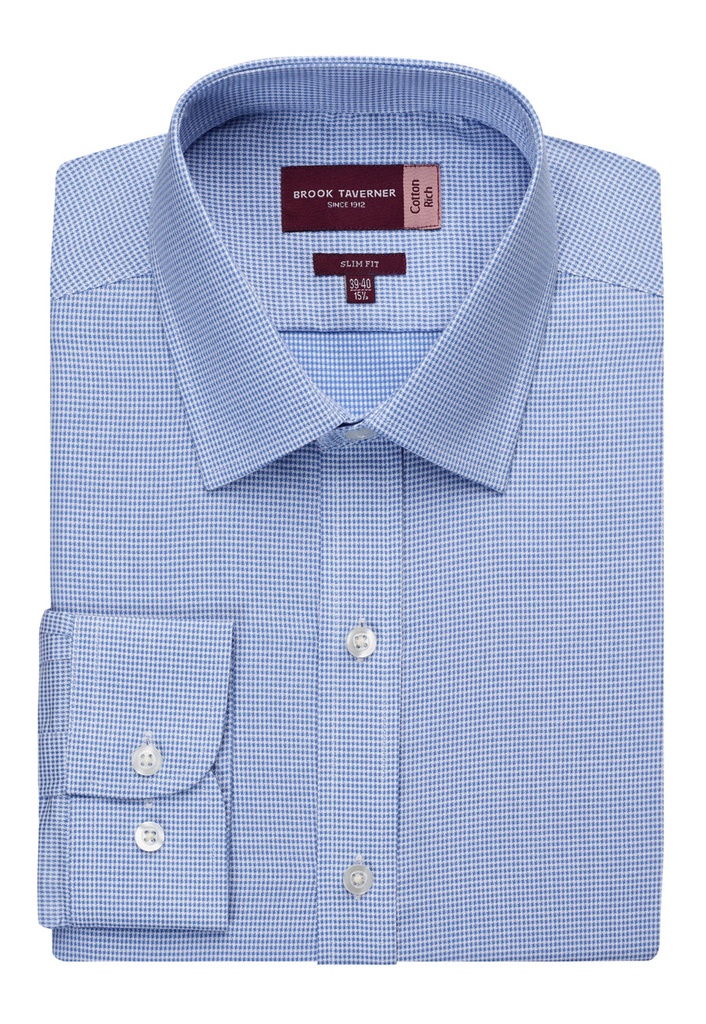 [7755BBluHtooth145] Brook Taverner Monza Shirt (145, Blu Htooth)