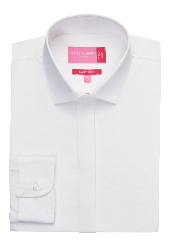 [2295HNavy06R] Brook Taverner Parma Blouse (6 Regular, Navy)