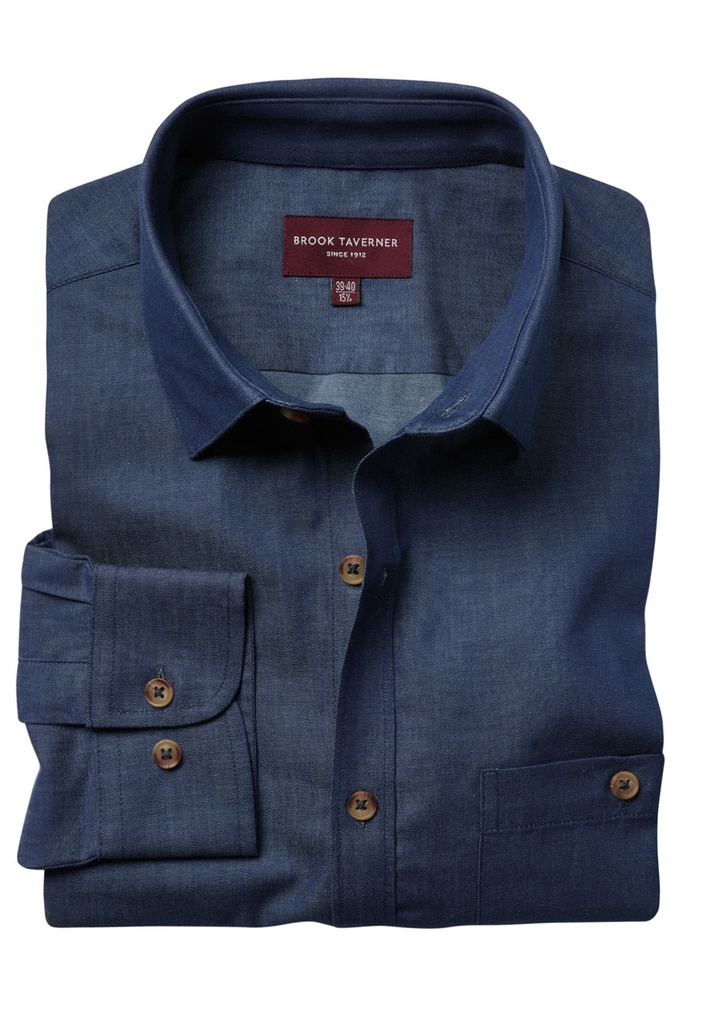 [7886ADenim145] Brook Taverner Jasper Shirt (145)