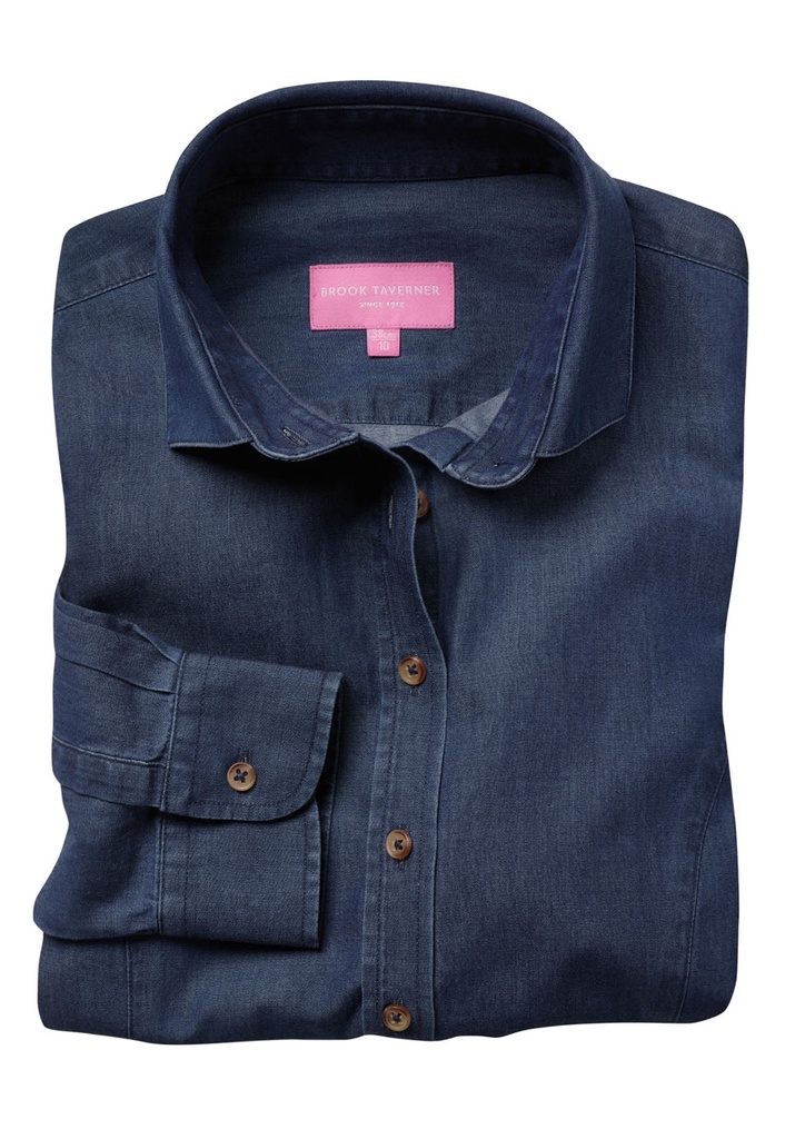 [2323ADenim06R] Brook Taverner Banff Shirt (6 Regular)