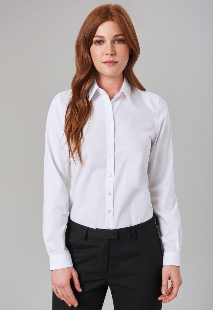 [2350AWhite06R] Brook Taverner Silvi Blouse (6 Regular)