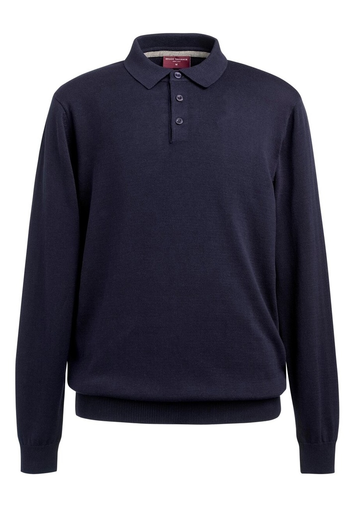 [4219DBlack2XL] Brook Taverner Casper Knit Polo (2XL, Black)