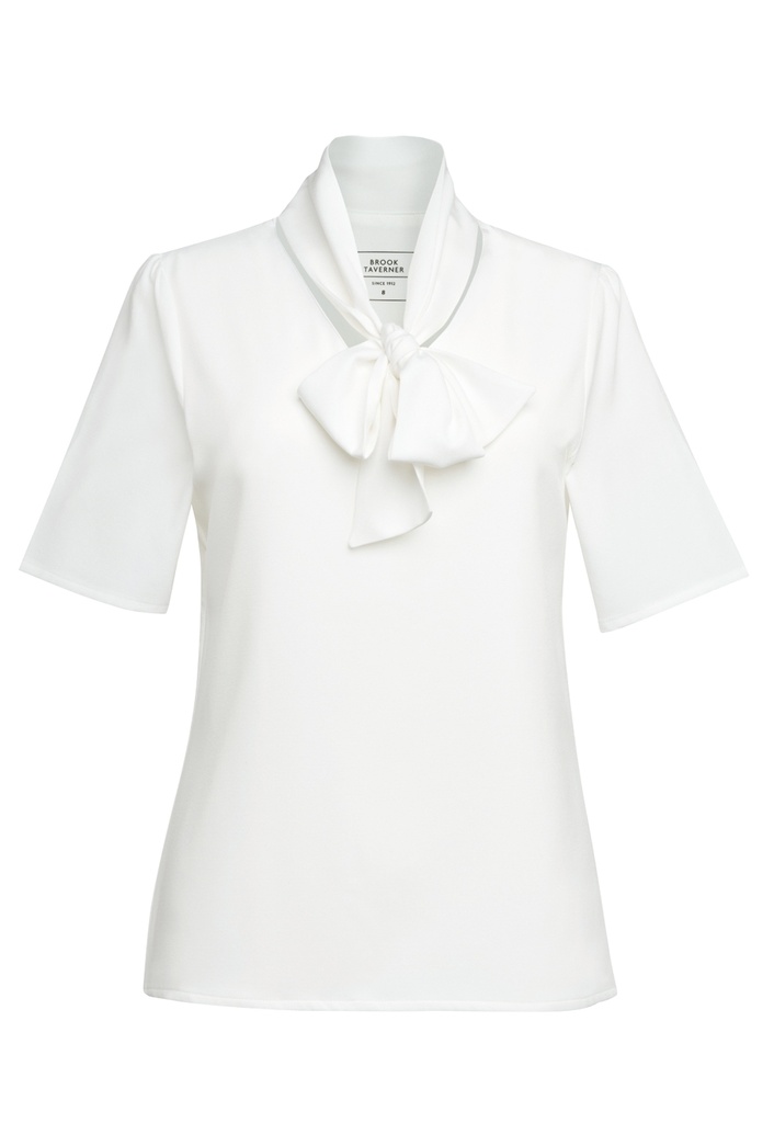 [2369CNude06R] Brook Taverner Flavia Blouse (6 Regular, Nude)