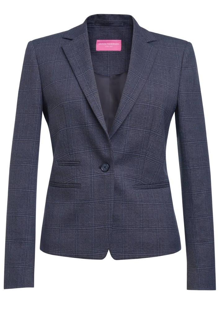[2382ANavyCheck06R] Brook Taverner Alegra Jacket (6 Regular)