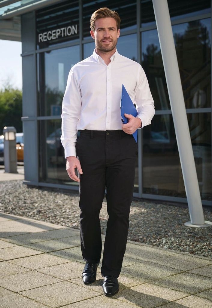 [8059GMidnight32] Brook Taverner Leo Classic Fit Chino (32, Midnight)