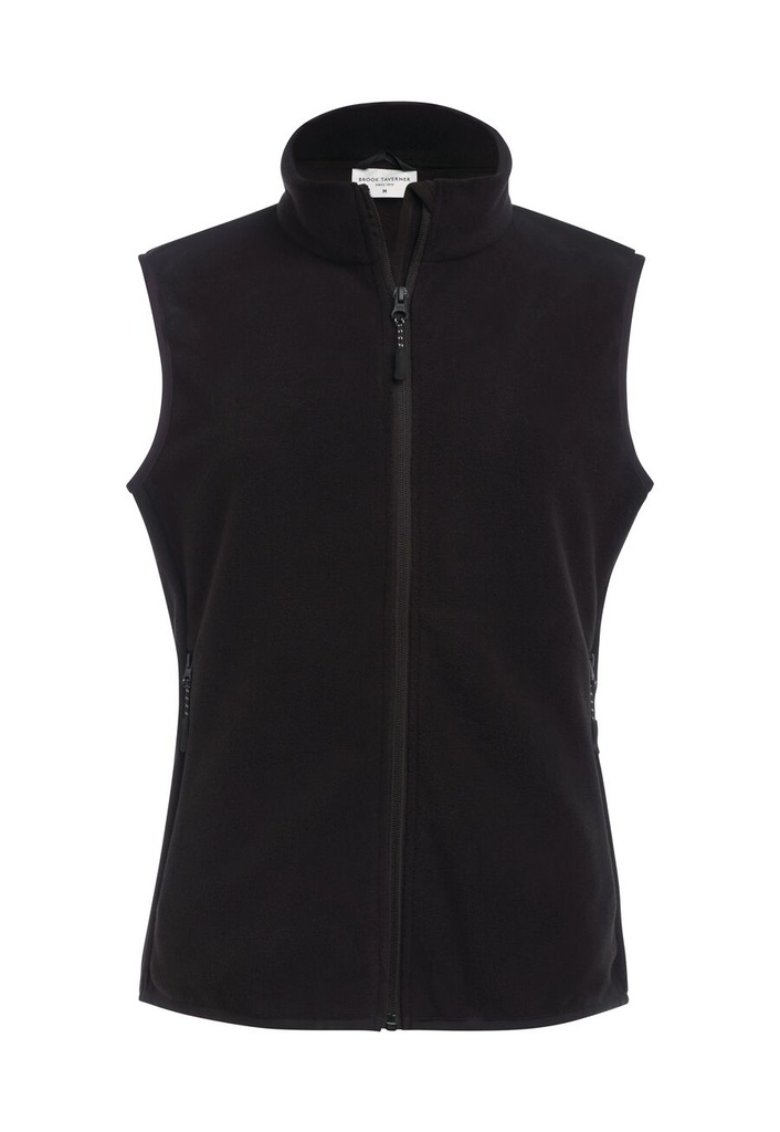 [2407DBlack2XL] Brook Taverner Savannah Core Fleece Gilet (2XL, Black)