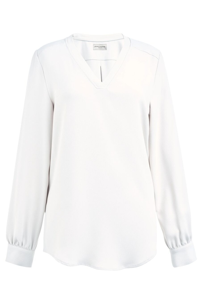 [2418LPutty06R] Brook Taverner Como Blouse (6 Regular, Putty)