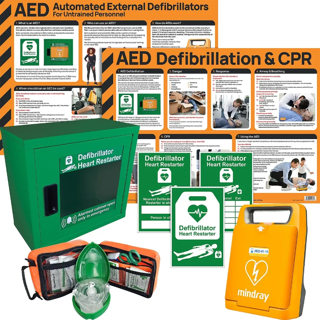 [K3049] Mindray C1A Fully Automatic AED Bundle with Cabinet