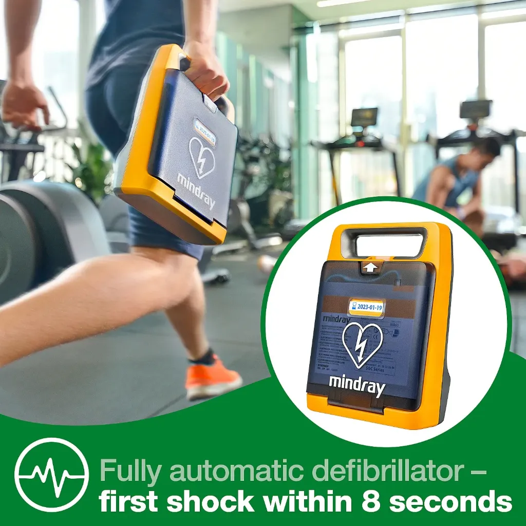 [A881] Mindray BeneHeart C2 Defibrillator Fully Automatic AED (Voice & Visual-Guided CPR Instructions)