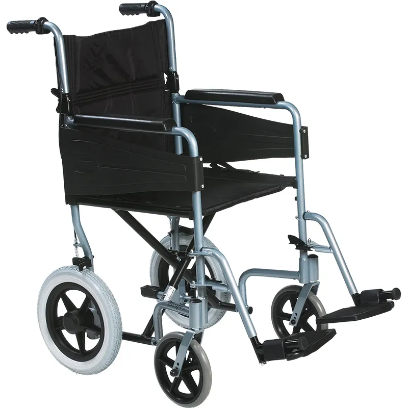 [T120] Lightweight Transit Wheelchair With Puncture Proof Hard Tyres