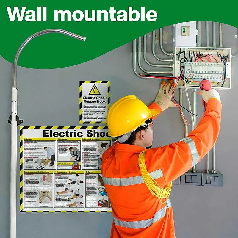 [Q6011] Electric Shock Rescue Pole With Poster