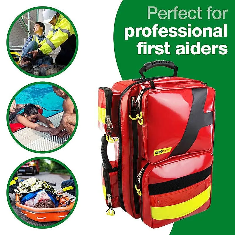 [C764RED] Emergency Backpack Size XL PVC, Red, Empty