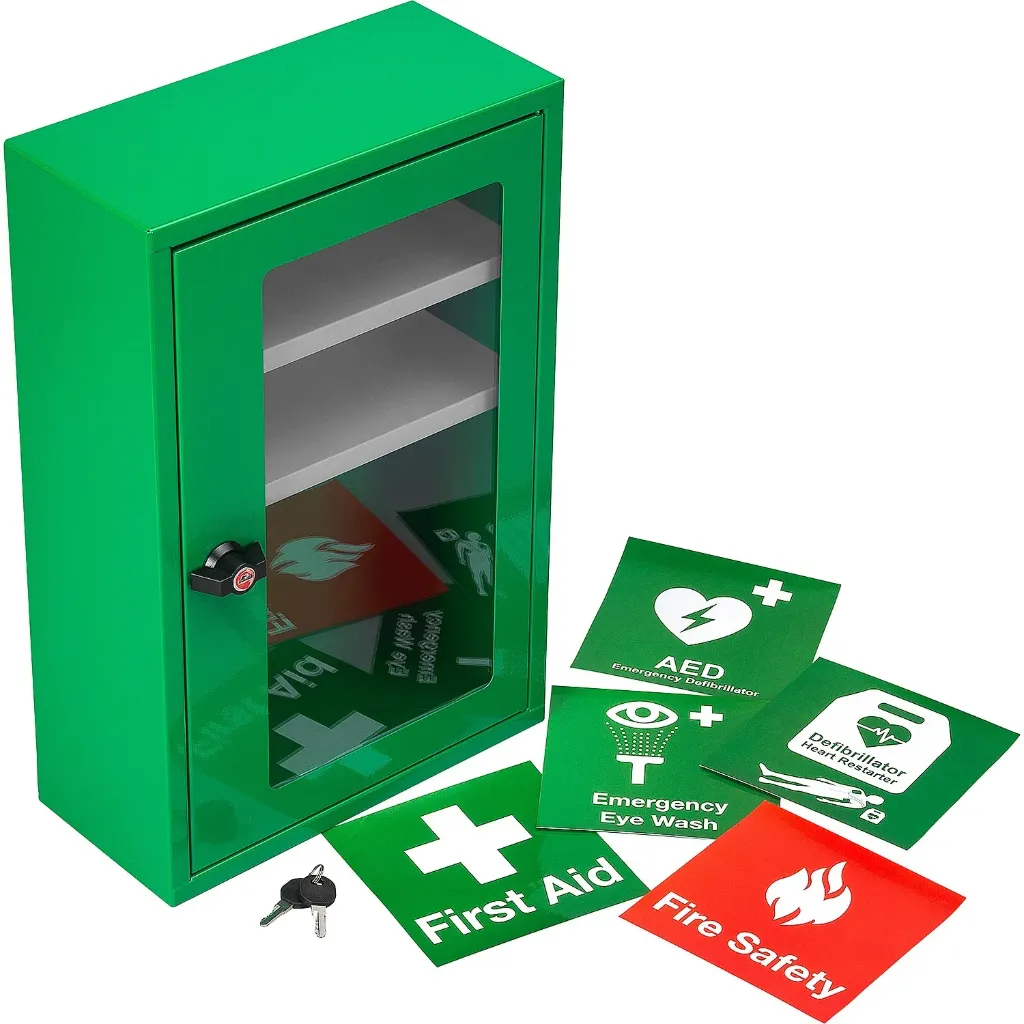HypaGuard Defib Wall Cabinet with Thumb Lock