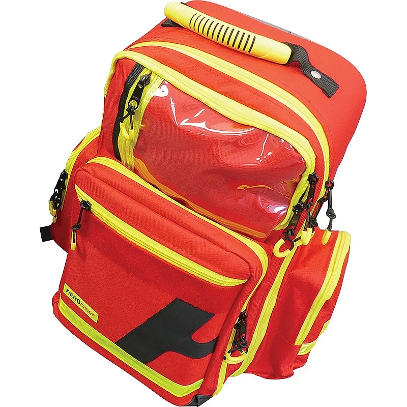 [C768RED] Emergency backpack large Polyester, Red, Empty