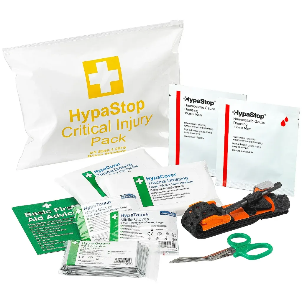 [K181] HypaStop Critical Injury Pack in Vinyl Wallet, Standard