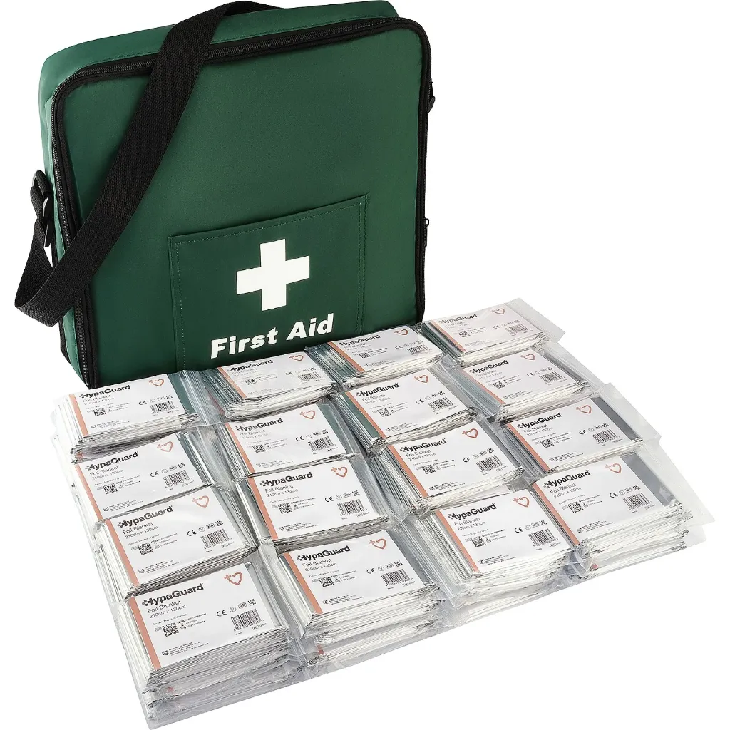 [K405] HypaGuard Foil Blankets in Carry Holdall 100 Blankets In Carry Case