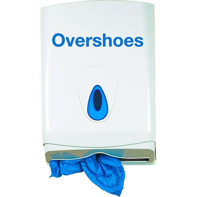 [Q2408] Disposable Overshoe Dispenser White, Plastic Wall Mounted