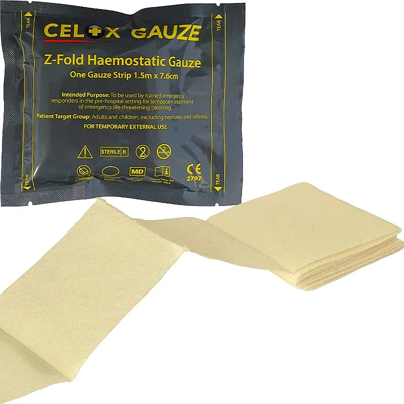 [M7163] Celox Haemostatic Gauze Single, Z-Fold, 5ft