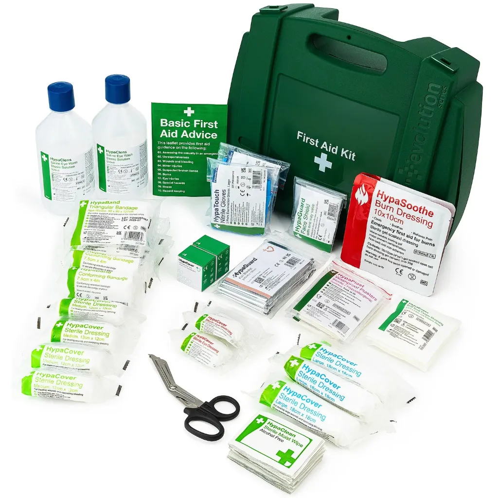 [K303WMD] Evolution First Aid Kit & Eyewash (Medium), British Standard Compliant British Standard Kit, Medium