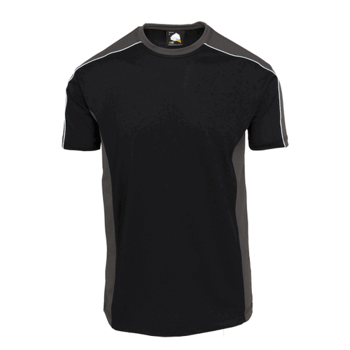[ORN1008.BKGR.XS] Avocet Wicking T-Shirt (XS, Black/Graphite Grey)