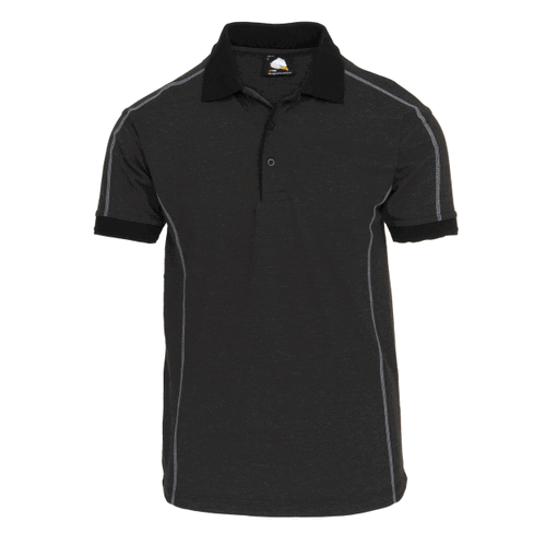 [ORN1140.MEBK.XS] Crane Poloshirt (XS, Charcoal Melange/Black)