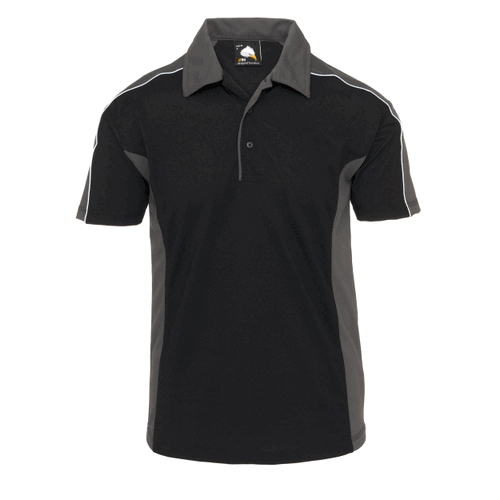 [ORN1198.BKGR.XS] Avocet Wicking Poloshirt (XS, Black/Graphite Grey)