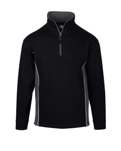 [ORN1278.BKGR.XS] Silverswift Quarter Zip Sweatshirt (XS, Black/Graphite Grey)