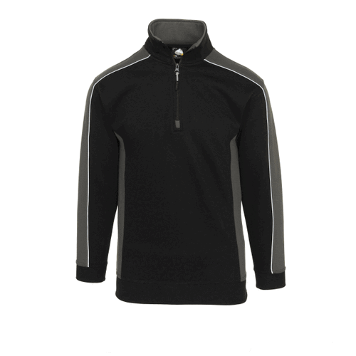 [ORN1288.BKGR.XS] Avocet Quarter Zip Sweatshirt (XS, Black/Graphite Grey)