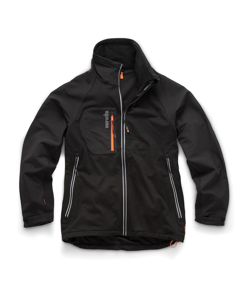 [SH026BLACS] Scruffs Trade Flex softshell jacket (S)
