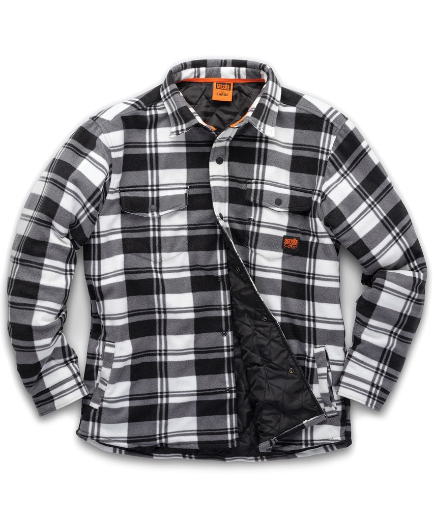 [SH053BKWHS] Scruffs Worker padded checked shirt (S)