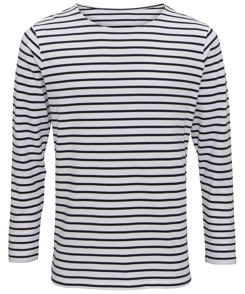[AQ070WHNYS] Asquith & Fox Men's Marinière coastal long sleeve tee (S)