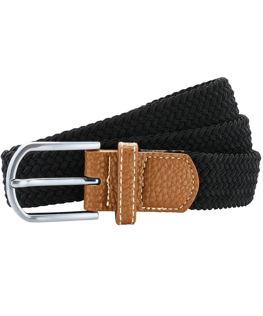 [AQ900BLAC] Asquith & Fox Braid stretch belt (Black)