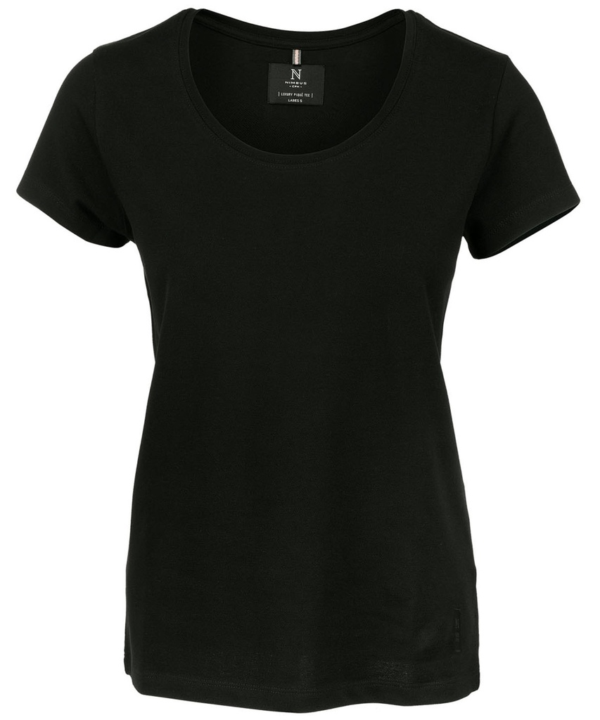 [NB72FBLACXS] Nimbus Women’s Danbury – the piqué tee (XS, Black)