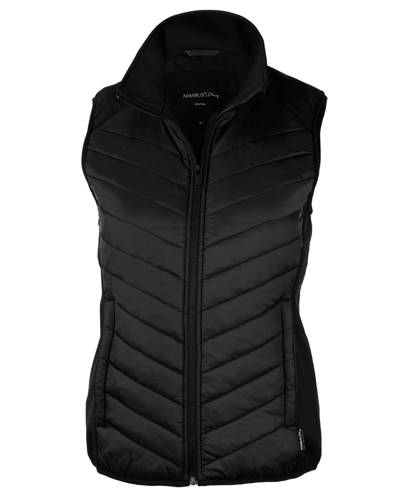 [NP10FBLACXS] Nimbus Women’s Benton – versatile hybrid vest (XS, Black)