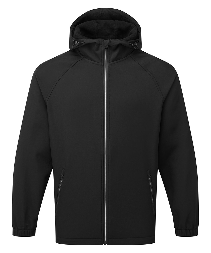 [TS009BLACS] 2786 Hooded 2-layer softshell jacket (S, Black)