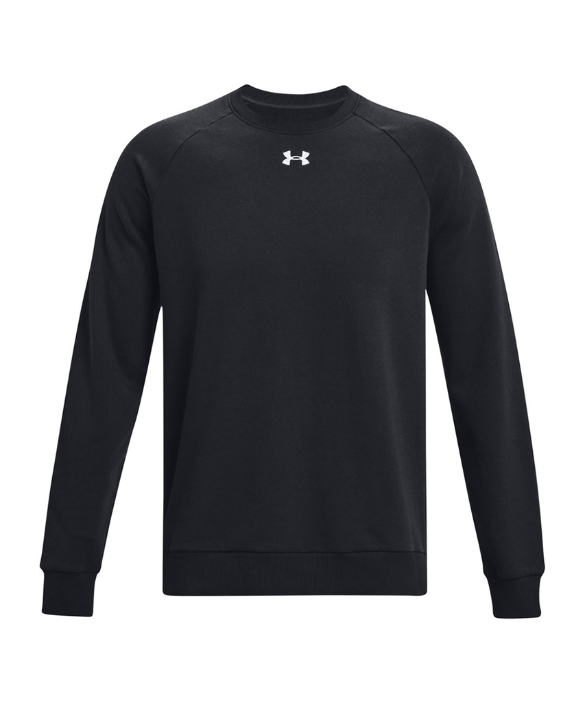[UA059BKWHS] Under Armour UA Rival fleece crew (S, Black/White)