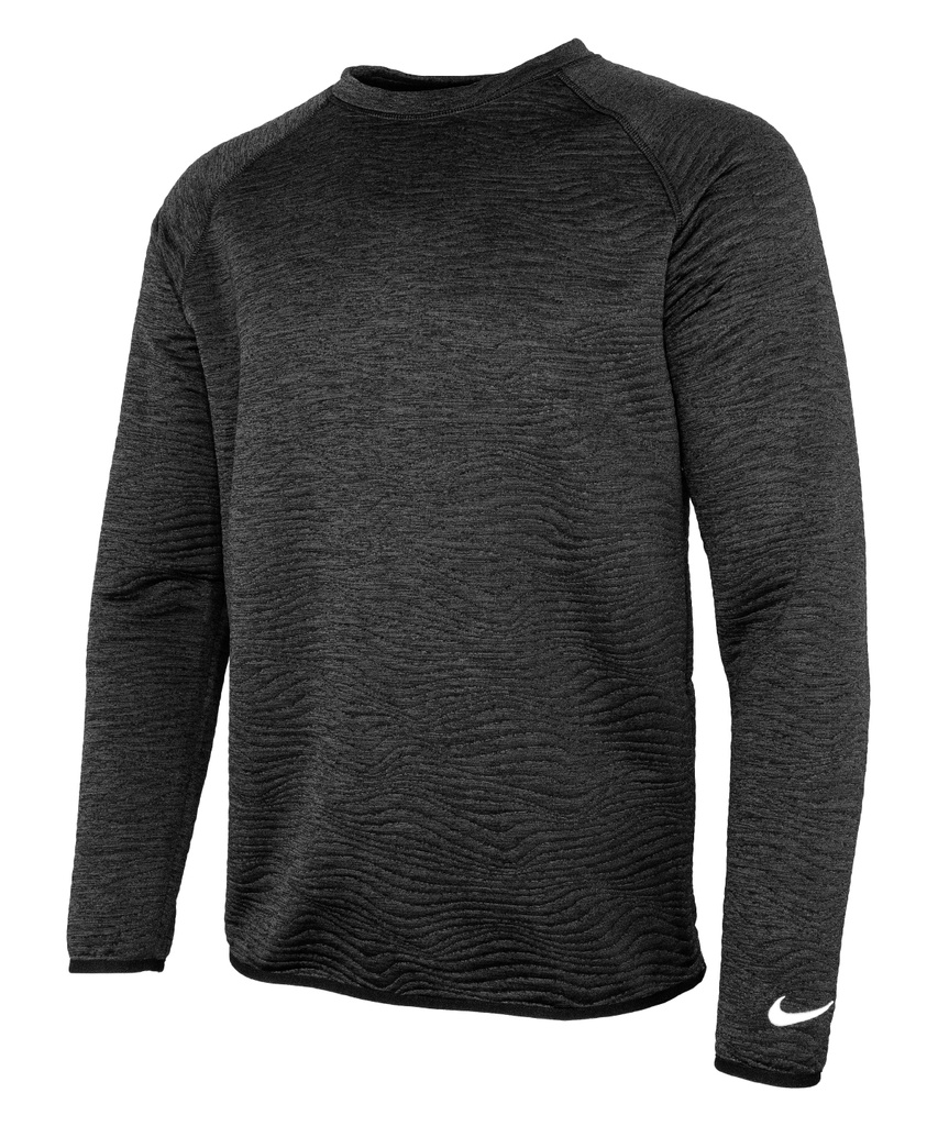 [NK394BKBWS] Nike Nike Dri-FIT Tour crew quilted top (S, Black/Black/White)